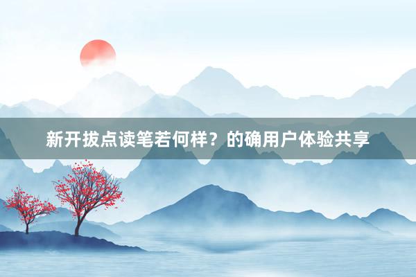 新开拔点读笔若何样？的确用户体验共享